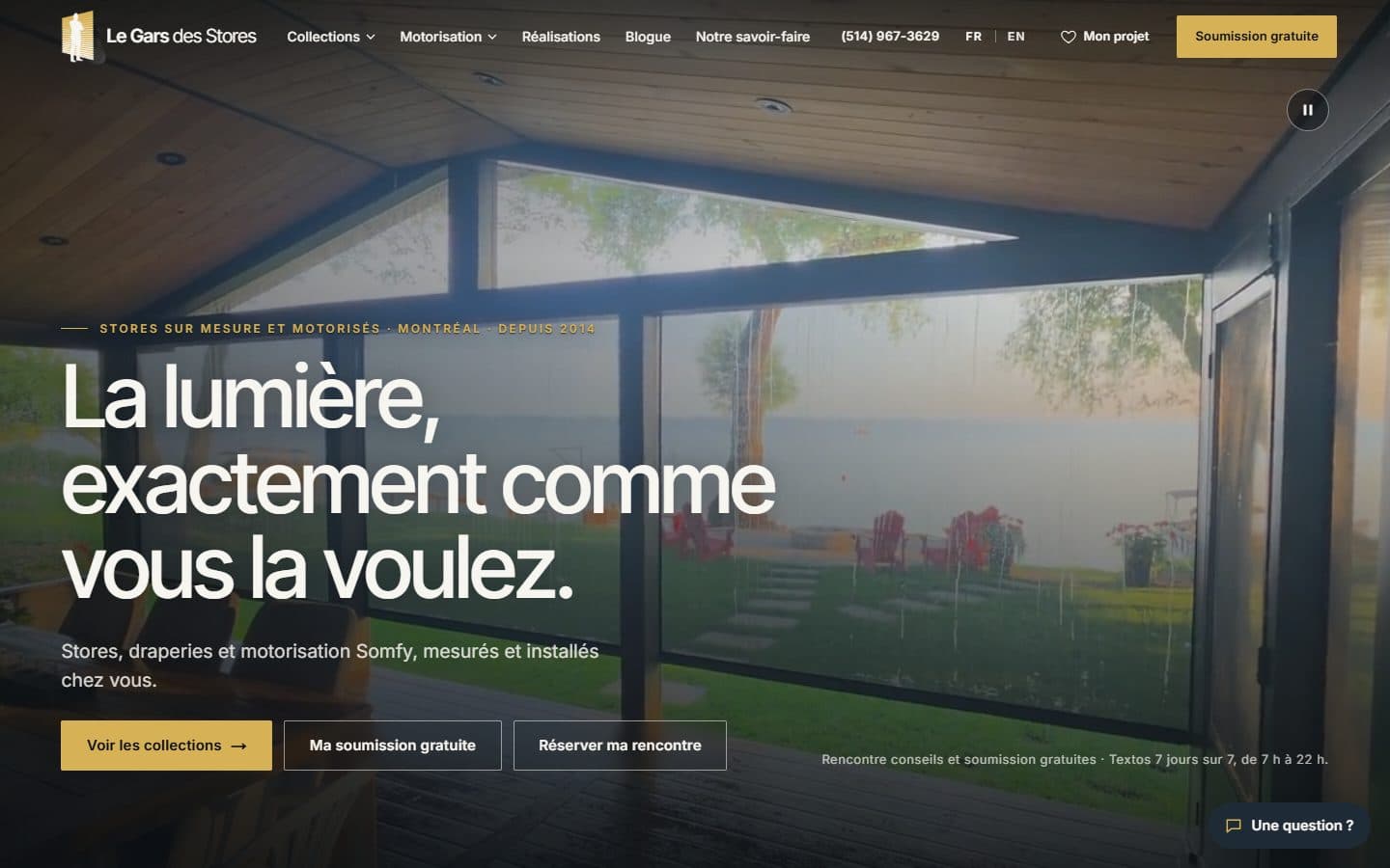 Page d'accueil du site legarsdesstores.com